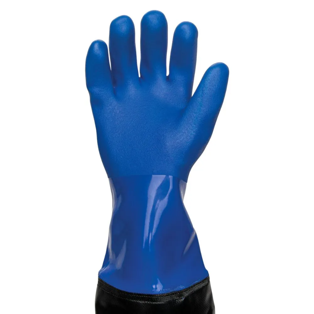 212 Performance BSHRC-03-009 Heat and Liquid Resistant Elbow Length Protective Gloves, Medium Blue;Black