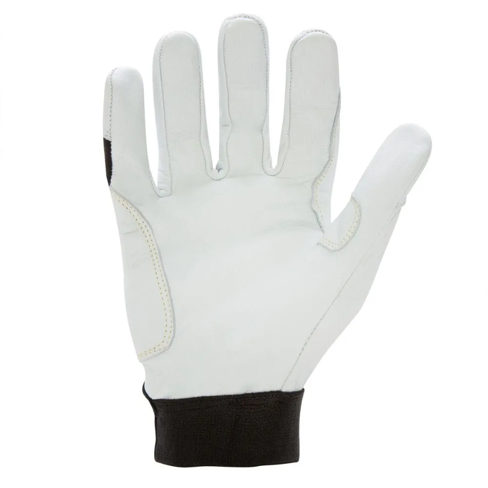 212 Performance FRLPC5-05-009 Fire Resistant Leather Palm Cut 5 Welder and Fabricator Gloves, Medium Black;White