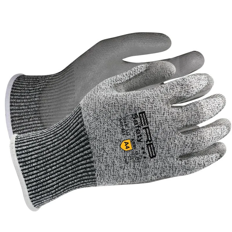 A4H-241 HPPE Cut Glove with PU Coating 12pair