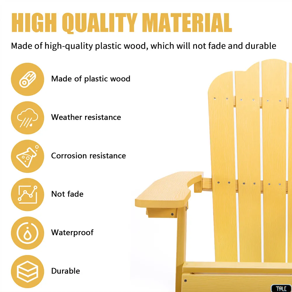 ALICIAN Classic Wooden Chair for Patio Deck Garden Backyard Yellow