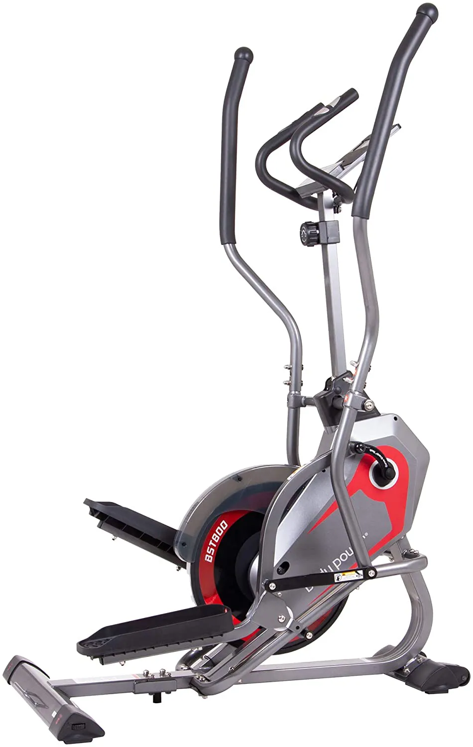 Body Power 2-in-1 Elliptical Stepper Trainer with Curve-Crank Technology