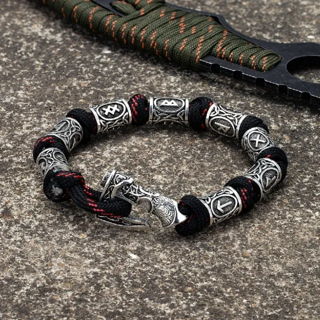 Camping Paracord Survival Rope Wristband Amulet Bracelets