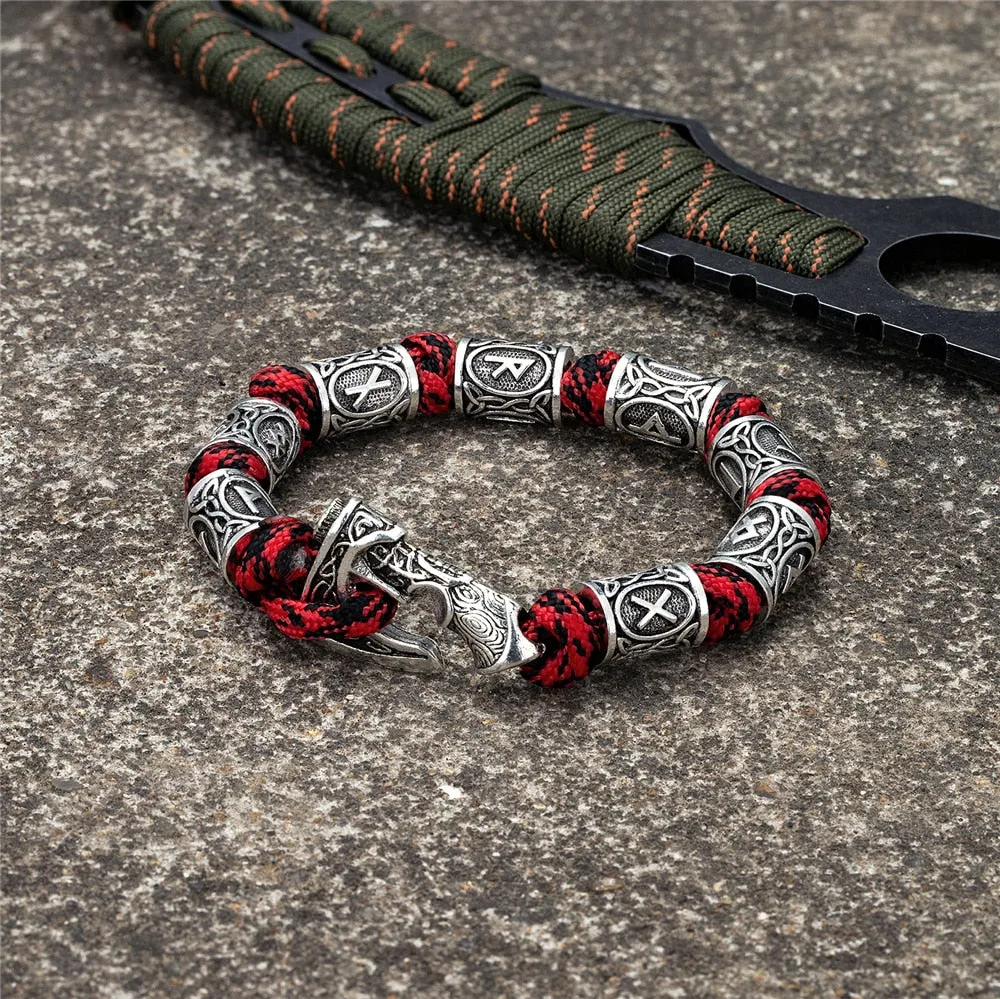 Camping Paracord Survival Rope Wristband Amulet Bracelets