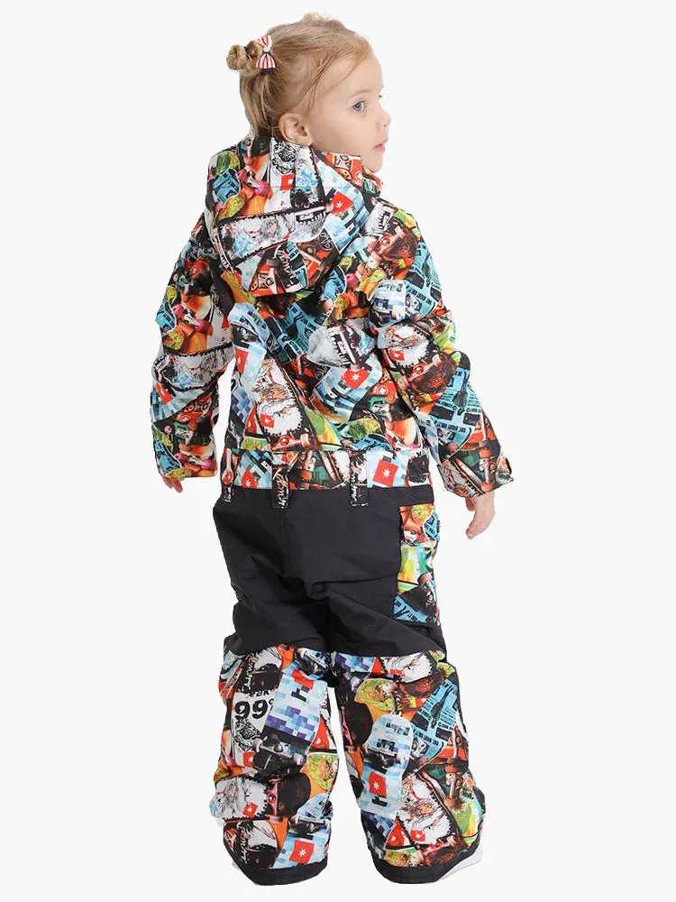 Cartoon Kids One Piece Snowboard Suit