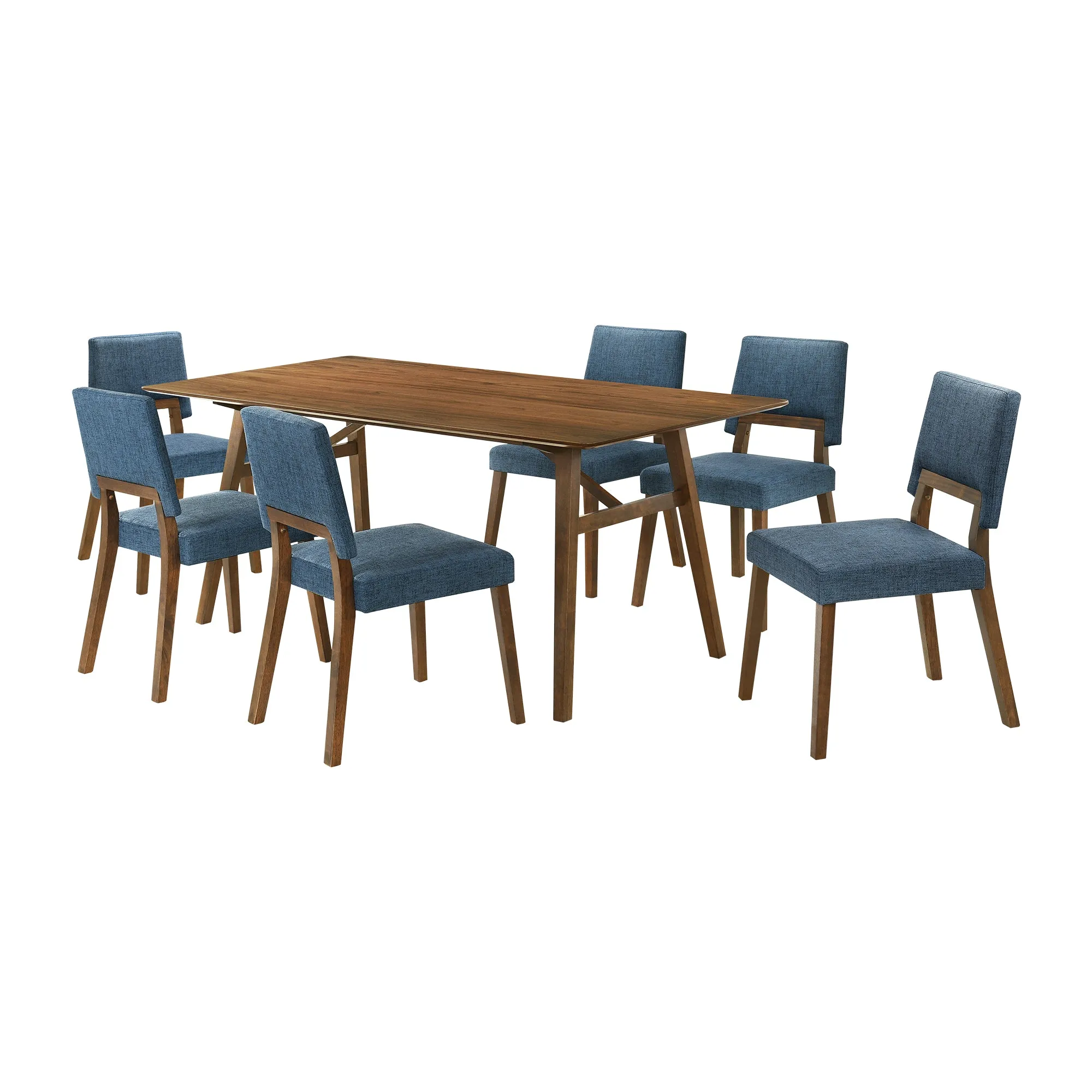 Channell 7 Piece Wood Dining Table Set