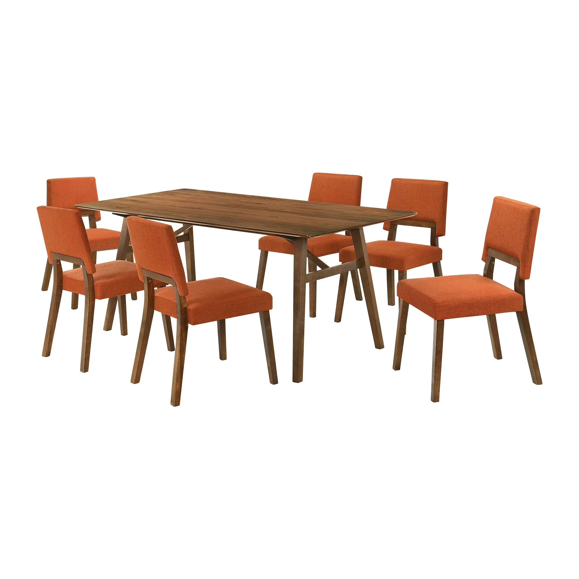 Channell 7 Piece Wood Dining Table Set