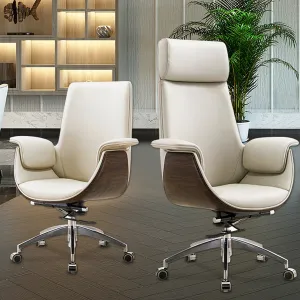 Comfortable Adjustable PU Leather Office Chairs with Headrests LBY-K001