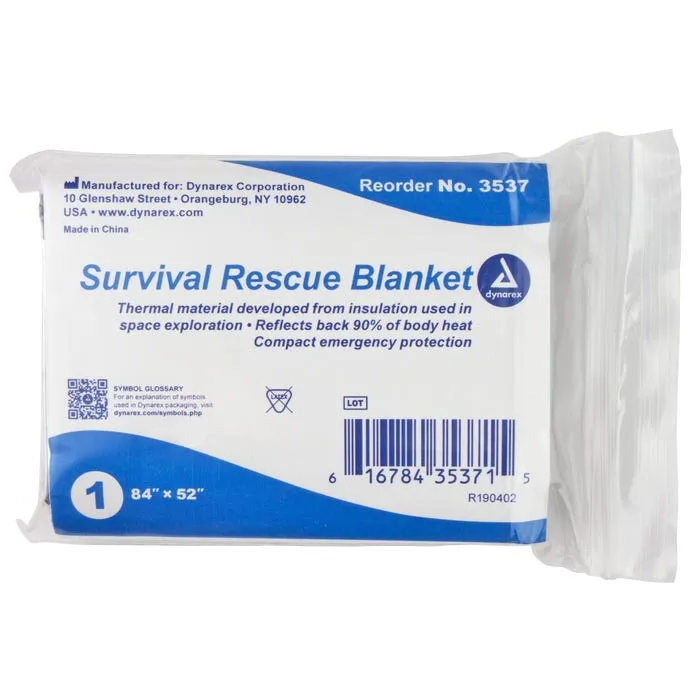 Emergency Mylar Foil Rescue Blanket 52" x 84"