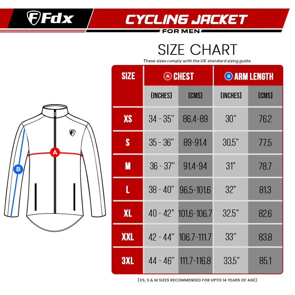 Fdx Arch Softshell Men's & Boy's Blue Windproof & Water Resistant Cycling Jacket