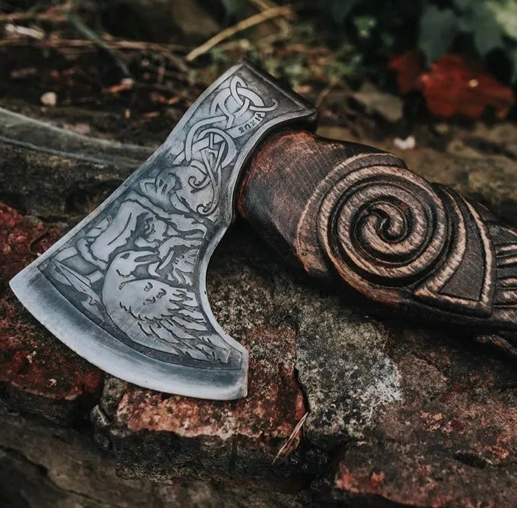 Hand forged axe - RAVEN