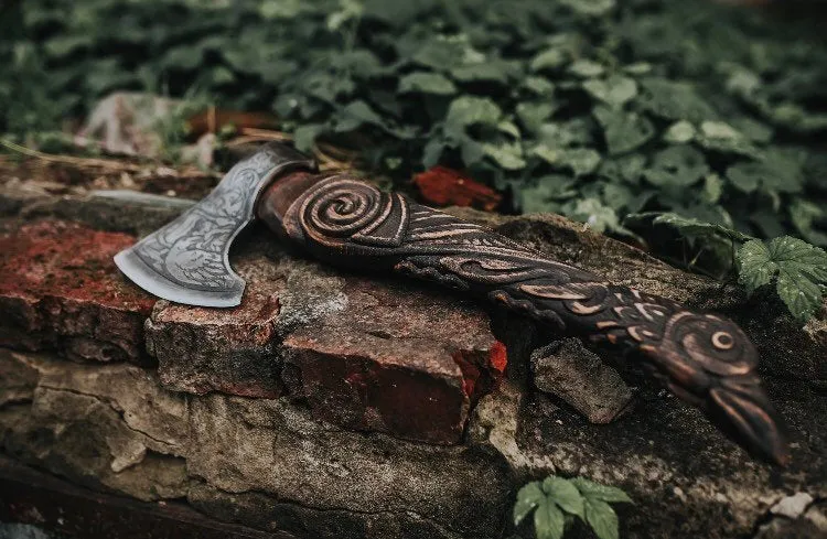 Hand forged axe - RAVEN