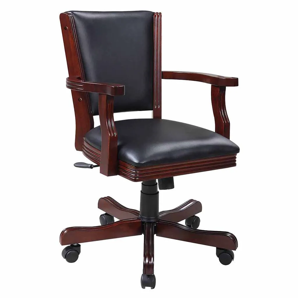 Hathaway Kingston Poker Table Arm Chair in Walnut - Set of 4