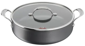 Jamie Oliver by Tefal Cooks Classic Induction Non-Stick Hard Anodised All-In-One Pan 30cm   Lid