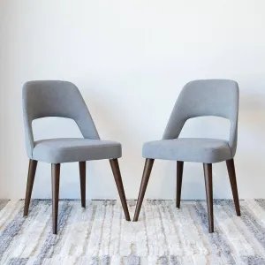 Juliana Mid Century Modern Upholstered Dining Chair (Set of 2) Polyester / Grey