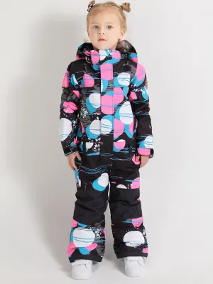 Kid's Colored Balls Snowboard Suit