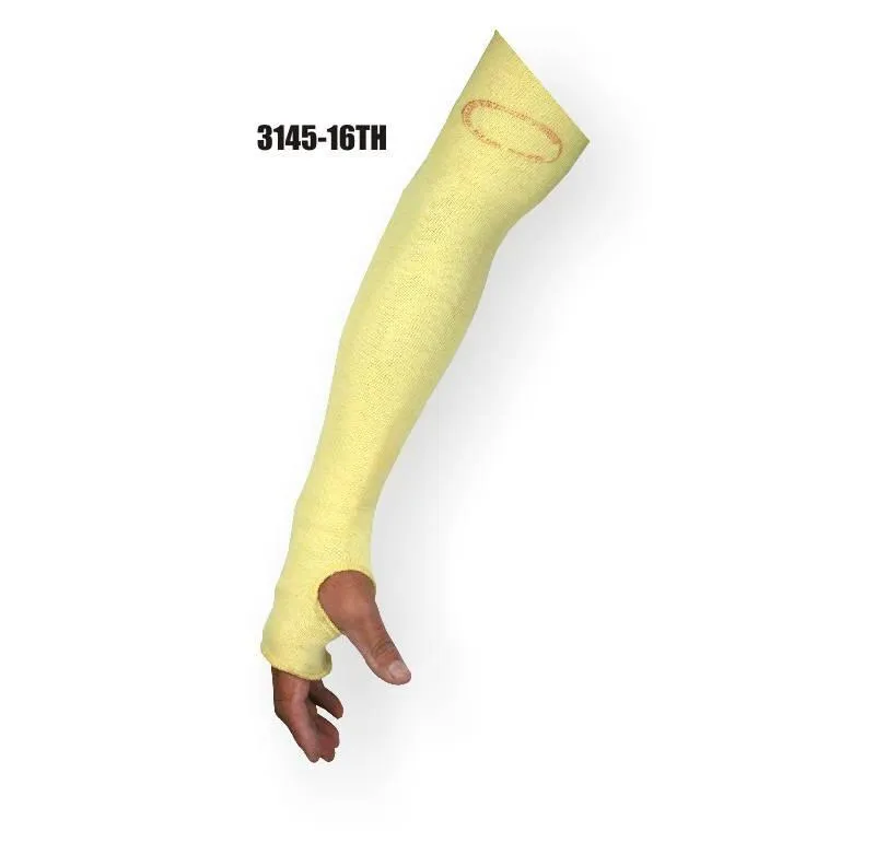 Majestic 3145-16TH 16" 2- Ply Cut & Heat Resistant Sleeves Kevlar, with Thumb Hole (Two Dozen)