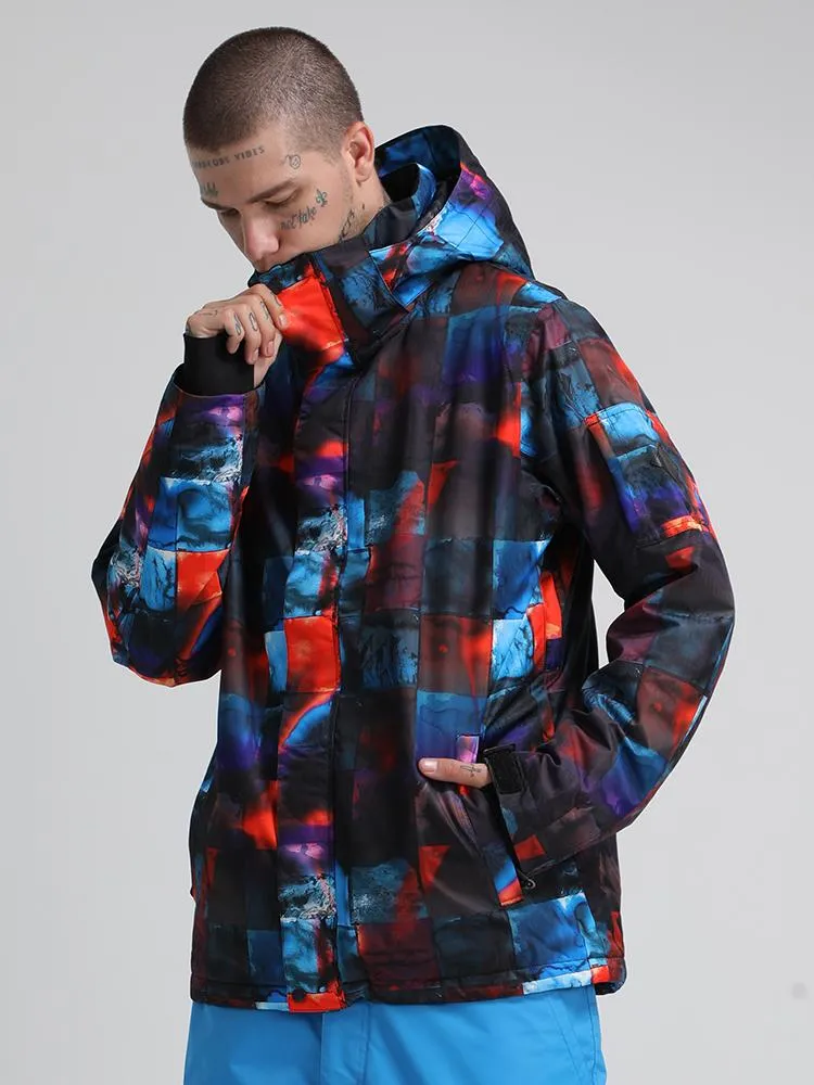 Men's High Windproof Technology Colorfull Printed Snowboard&Ski Jacket Wear