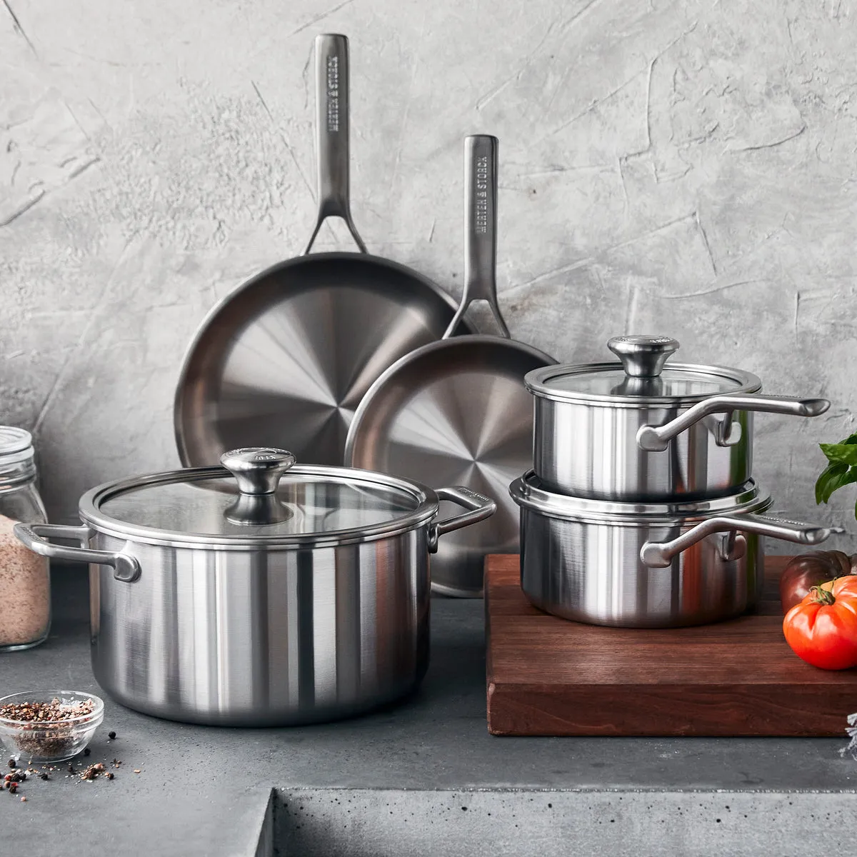 Merten & Storck Stainless Steel 8-Piece Premium Cookware Set