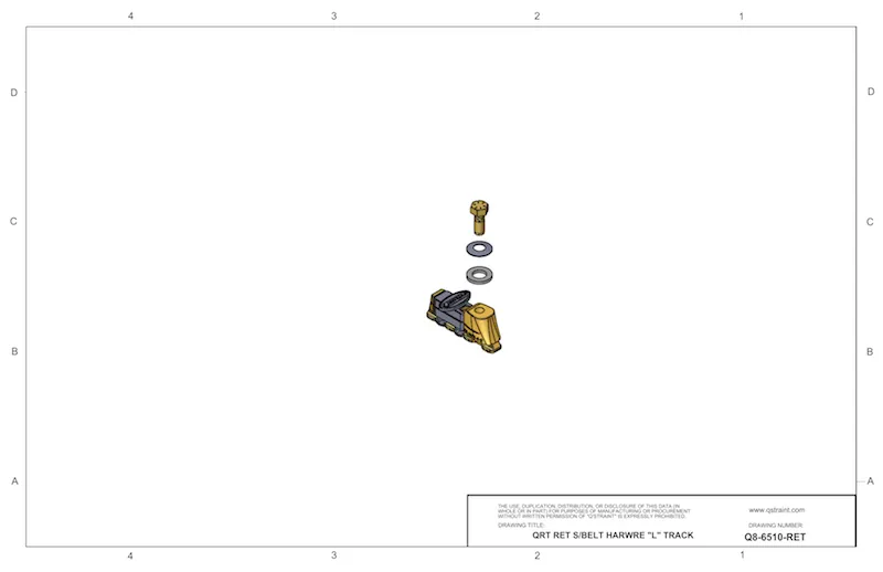 Q'Straint L Fitting for Shoulder Belt Top Mount | Q8-6510-RET