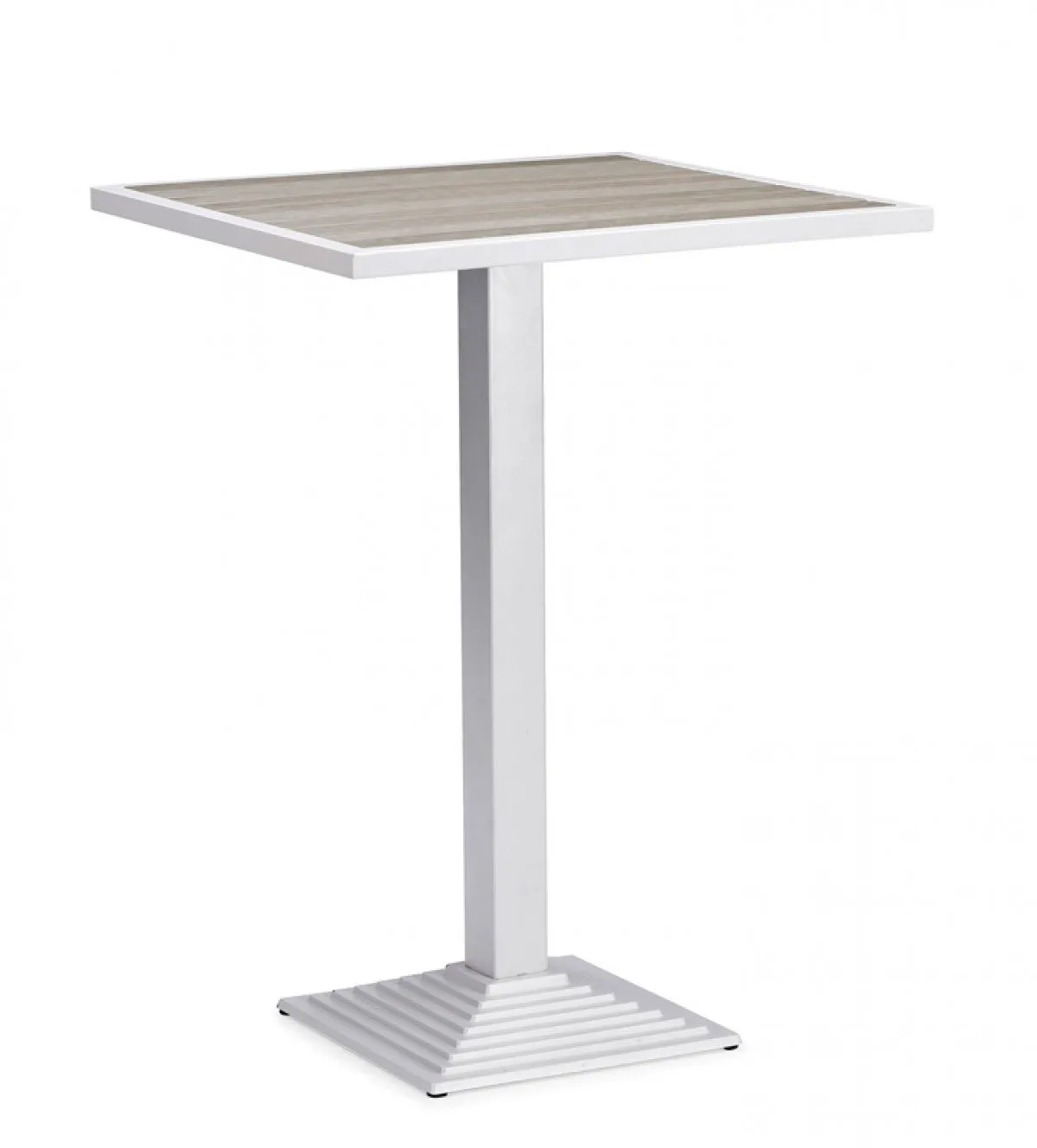 Renava Gulf Outdoor White and Grey Bar Table Set