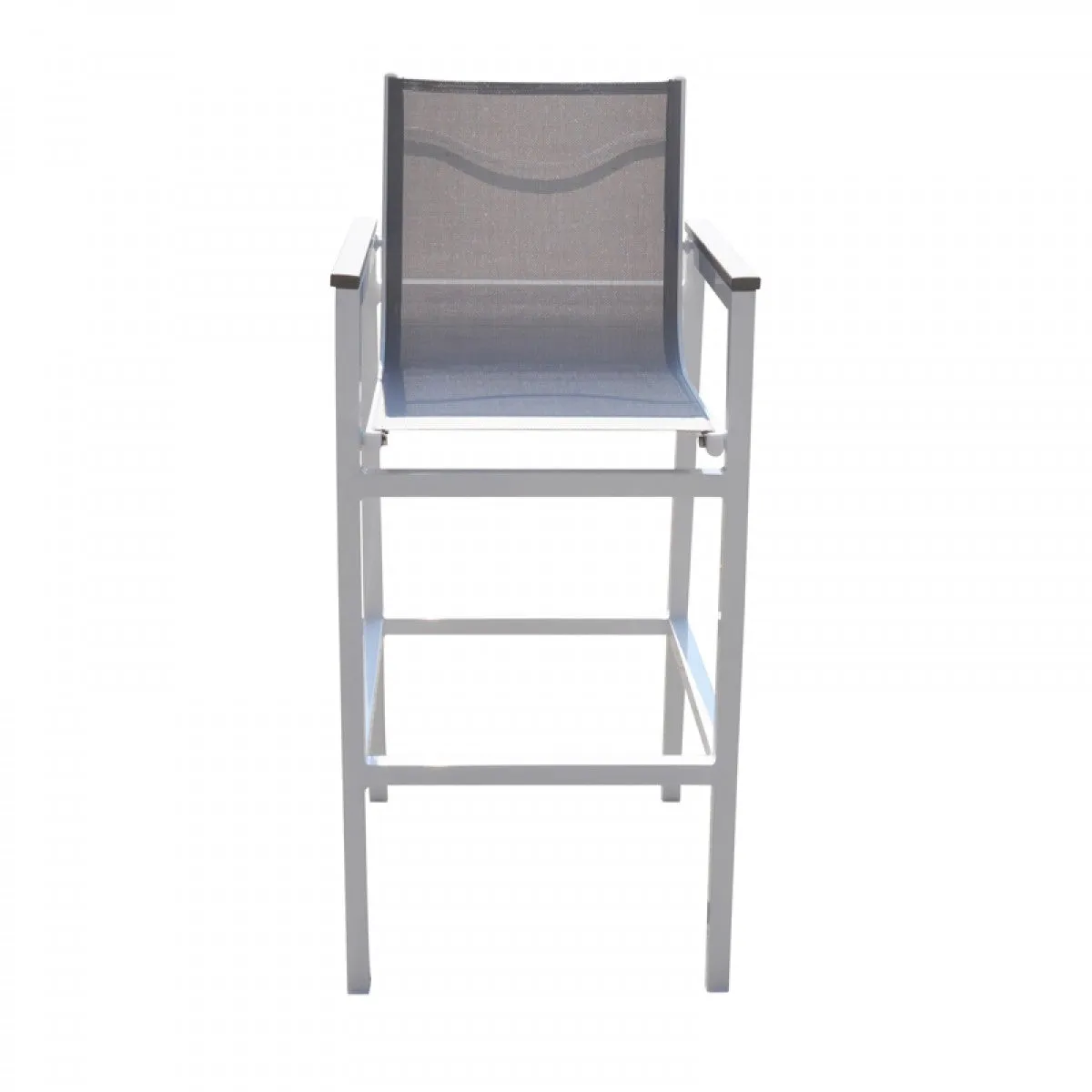 Renava Gulf Outdoor White and Grey Bar Table Set