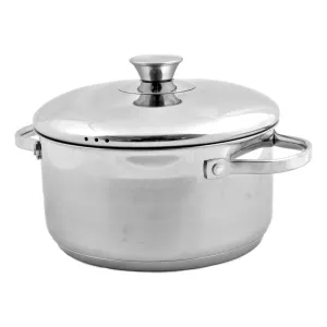 Stock Pot With Lid - Stainless Steel 2.4 Quart