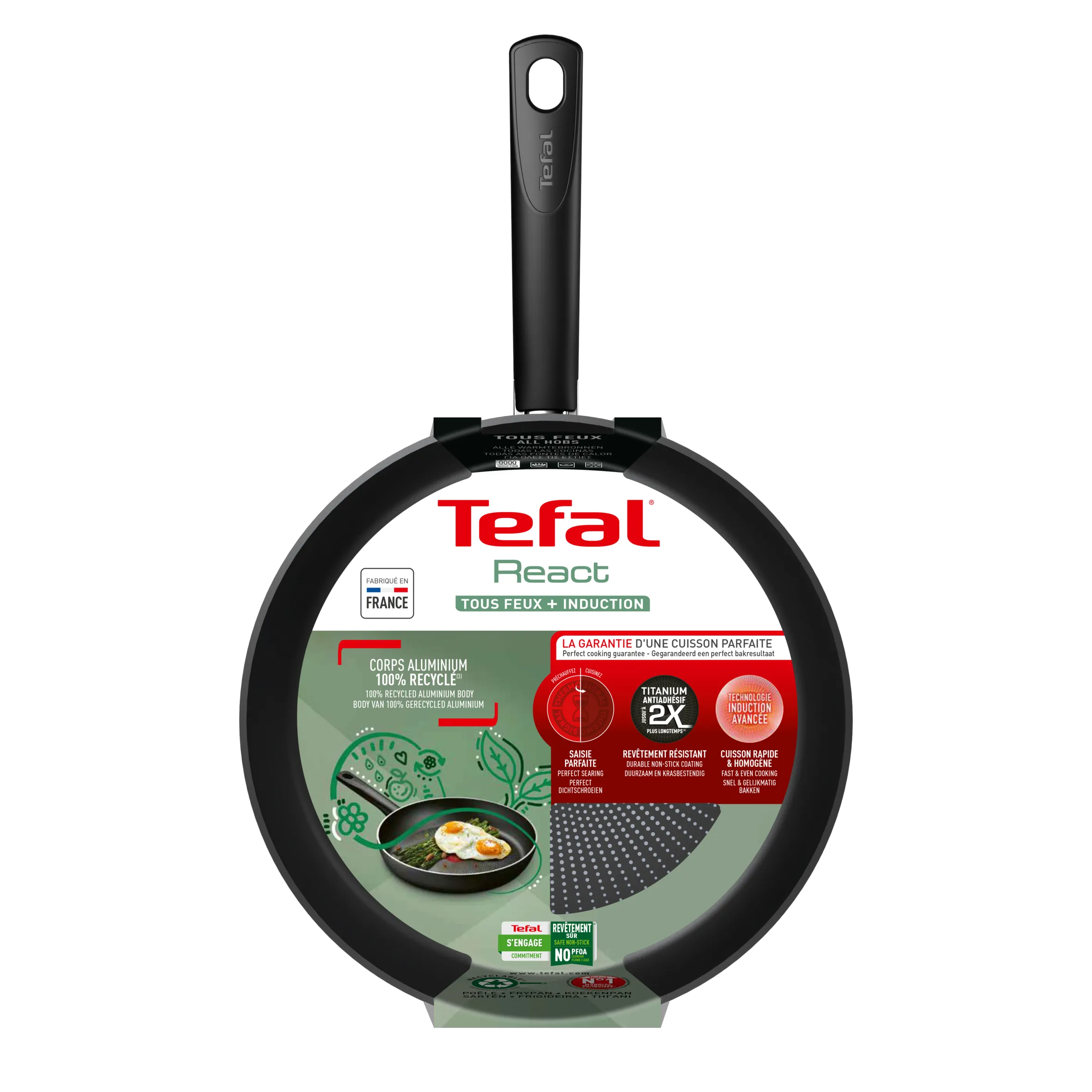 Tefal React Induction Non-Stick Frypan 30cm