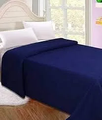 Trasip Home® 300 TC All Season Solid/Plain Lightweight Polar Fleece Single Bed Blanket/Bedsheet (230 x 152 cm Blue)