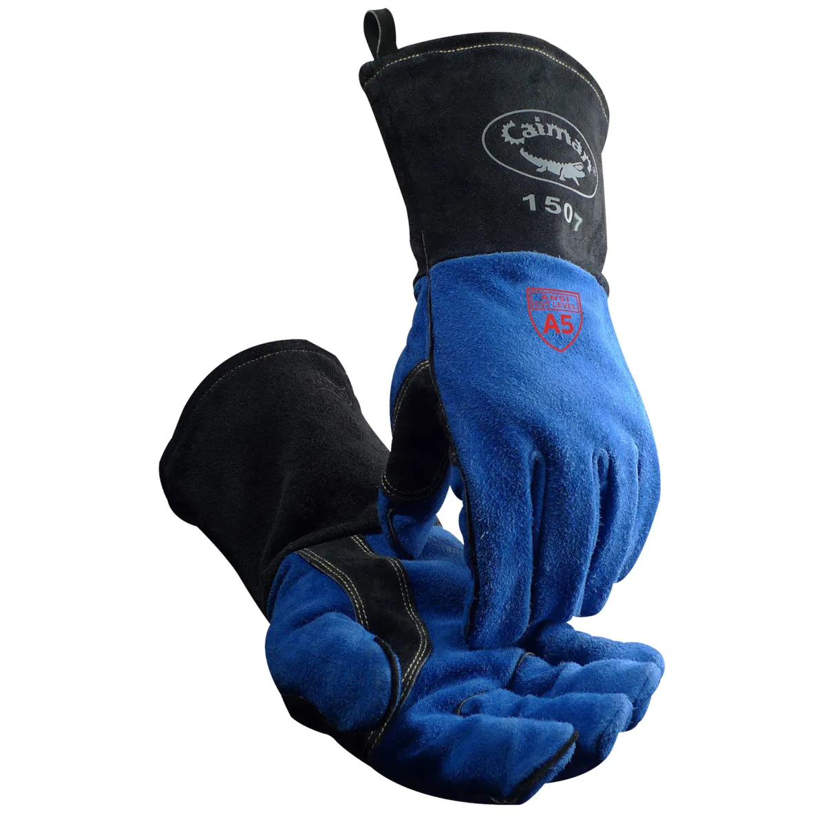 Welding Gloves- PIP Caiman® Premium Split Cowhide MIG/Stick Welder's Glove with Fleece Lining, GP1507